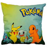 Cojín Almohada Felpa Pikachu Charmander Pokemon 45 X 45