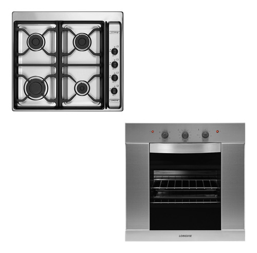 Cu - Combo Longvie - Horno Eléctrico + Anafe A Gas Inox.