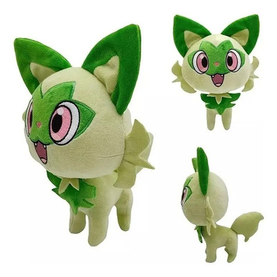 Peluche Sprigatito Pokémon Scarlet & Violet 25 Cm Verde Claro