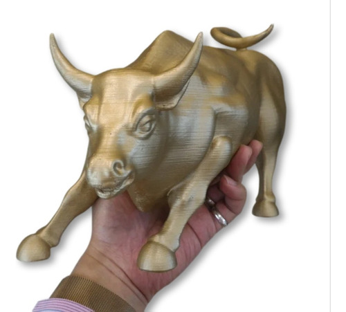 Toro Wall Street Bull Finanzas Impresión 3d Adorno Oficina