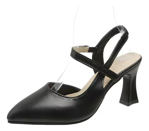 Zapatos De Tacón Alto Grueso Para Mujer Dama Sandalias Tacón