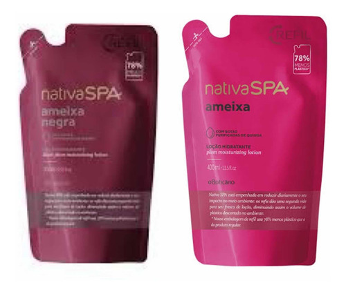 Kit Refil Creme Ameixa+ameixa Negra 400 Ml Nativa Spa O Boti