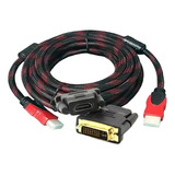 Adaptador Dvi-i A Hdmi 24+5 + Cable Hdmi 3 Metros Reforzado