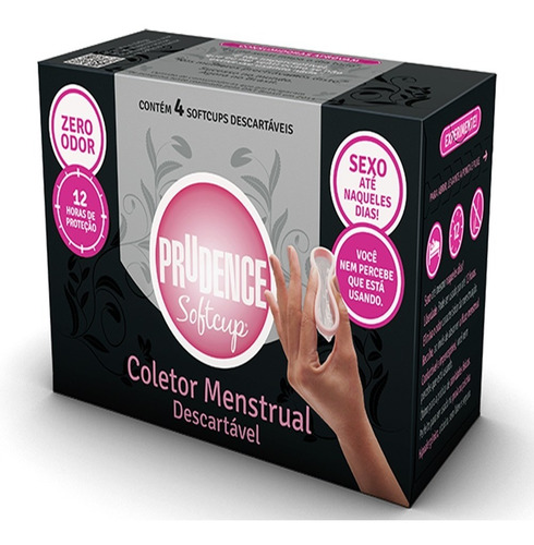 Coletor Menstrual Prudence Softcup Com 4 Unidades