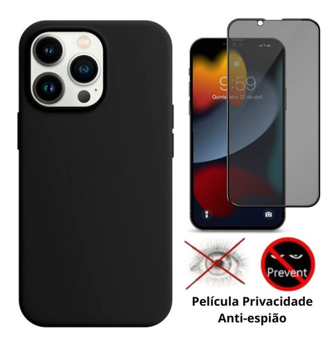 Capinha+ Pelíc. Privacidade 3d Tela Compatível iPhone 13 Pro