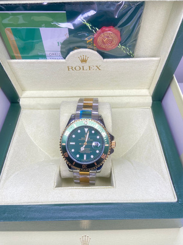 Relogio Rolex Masculino Submariner Misto Verde Com Caixa