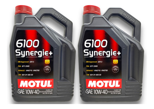 Aceite Motul 6100 10w40 Semisintetico X 2 Bidones 10 Litros