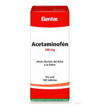 Acetaminofen 500 Mg Caja X 100 Tabl - Unidad a $156