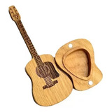 Caja De Púas De Madera Para Guitarra Acústica De 1 Pieza