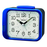 Seiko Juku Bedside Alarm Clock, Blue