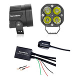 Kit Faros Auxiliares Led Sercomoto Sm4123d Con Smart Dimmer