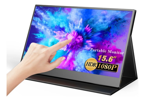 Monitor Touch Screen Portátil 15,6'' Ips Ultra Fino C/ Apoio