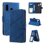 Funda De Piel Blue Skin Feel Para Samsung Galaxy A40