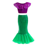 Chaleco De Sirena Para Niñas, Vestido De Princesa, Largo Ext