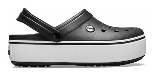 Crocs Originales Crocband Platform Clog - Negro Con Blanco