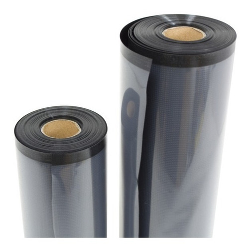 5 Rollos Vacio Gofrado Negro/transp De 25x500 Cms Para Oster