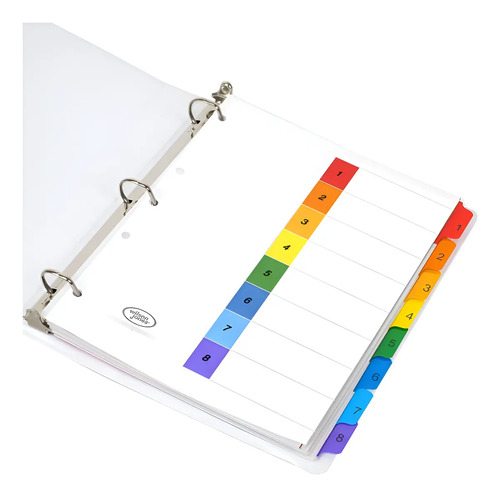 Kit Carpeta De Argollas 1.5 PuLG Con 400 Hojas 8 Separadores
