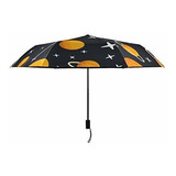 Sombrilla O Paraguas - Cartoon Orange Planet Parasol Compact