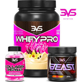 Combo Whey Feminino + Pre Treino Beast + Colageno 3vs