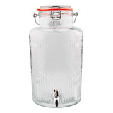 Dispensador De Bebidas 6 L Vitrolero Con Relieve Tapa Acero