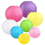 Pantalla China De Papel Lampara Fiesta Colgantes 20cm 10 Pzs