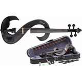 Stagg Evn 4/4 Violin Electrico Inc. Auricular Y Estuche Color Negro