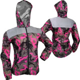 Chaqueta Cortaviento Moto Ciclista Camuflado Con Reflectivo