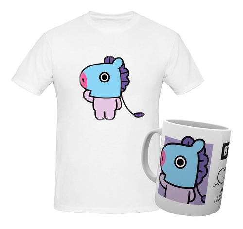 Paquete Playera Y Taza Bts Bt21 Mang