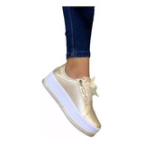 Zapatos Casuales Con Plataforma Y Punta Redonda Para Mujer