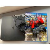 Play Station 4 Slim + 2 Controles + 8 Juegos