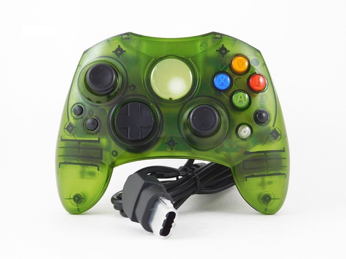 Control Para Xbox Clásico Alámbrico Genérico Cristal Verde