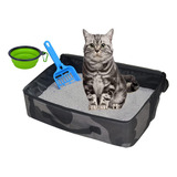 Caja De Arena De Viaje Para Gatos, Caja De Arena Portátil Pa