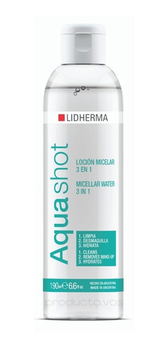 Lidherma Aquashot Locion Micelar 3 En 1 - 190ml