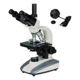 Micróscopio Biológico Trinocular 2000x Câmera 5 Mp Brindes