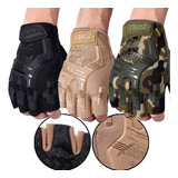 Guantes Tacticos Nudillos Almohadillas Militar Medio Dedo