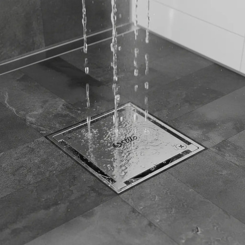 Coladera Antiolores Con Rejilla Inoxidable 10x10 Para Baño