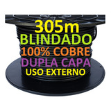 Cabo Rede Cat5e 305m Cobre Ftp Externo Blindado Dc Connect