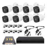 Kit Video Vigilancia 8 Cámaras Fhd 1080p Dahua 3tb Baluns