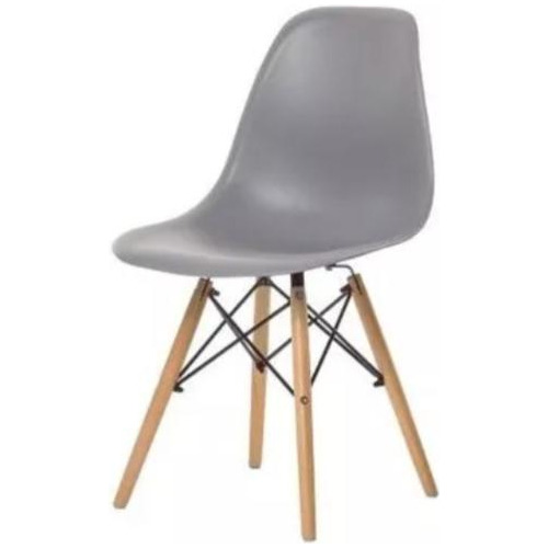 Set De 2 Sillas Begônia Eames Paris Para Comedor Gris