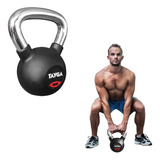 Pesa Rusa Neopreno Cromada 8 Kg/17.6 Lb Kettlebbell Crossfit Color Negro