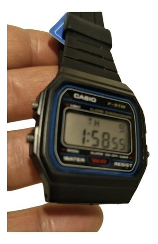 Relógio Casio F91 Sério Ouro Masculino 