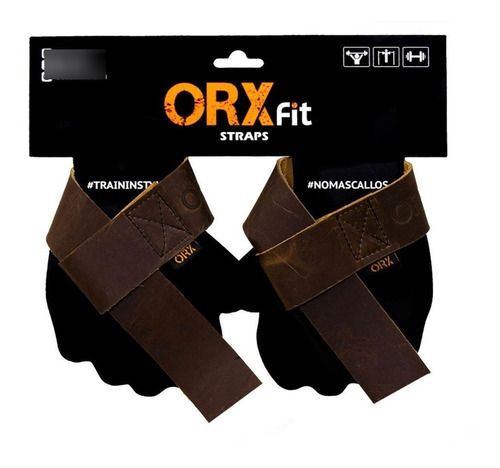 Straps Pesas Crossfit Gym Entrenamiento - Cuero Cafe Orxfit