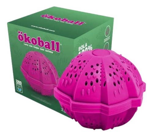 Bola De Lavar Roupas Okoball Original Rende 1500 Lavagens