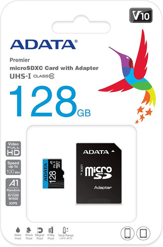 Memoria Micro Sd Adata 128gb Uhs-i Clase 10 A1