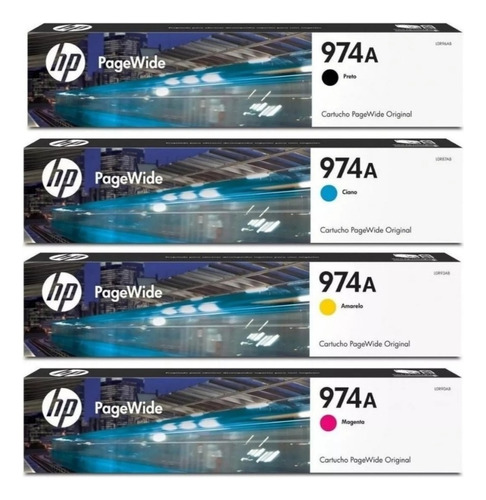 Kit Cartuchos Hp 974a Colores N/c/y/m Sin Factura 4pz