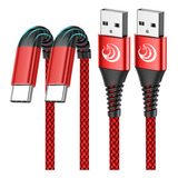 Cable Usb Tipo C Yosou Carga Rápida Qc3.0 6a 2m Nylon 2pzs