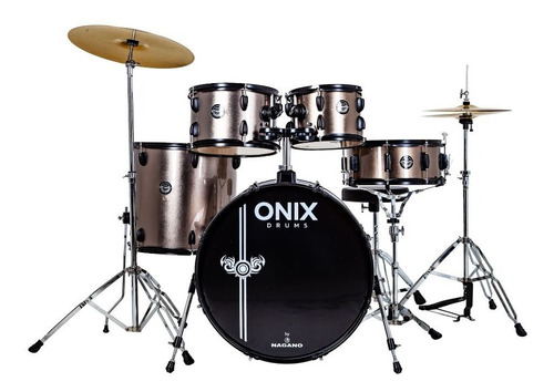 Bateria Acústica Nagano Onix Skinny 20  Completa C/ Banco