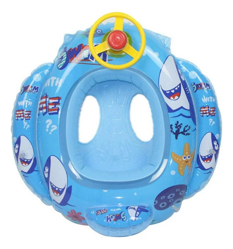 Flotador Inflable Agua Piscina Asiento Con Volante Y Bocina