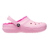 Crocs Classic Lined Clog Niños Original Corderito Rosa