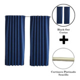 Set De Cortinas Para Recámara | Black Out + Cortinero